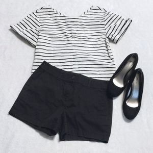 J. Crew Striped Cropped Shirt